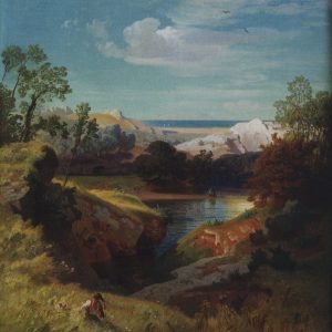 Achenbach, Andreas: Italian mountain lake, 1844