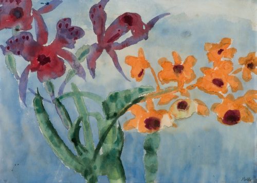 Nolde, Emil: Blooming branch of flowers, 1925