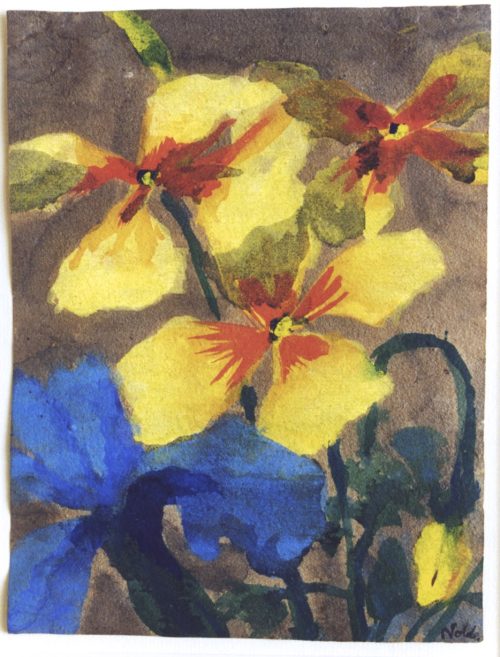 Nolde, Emil: Yellow and blue amaryllis