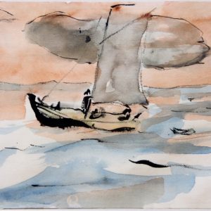 Nolde, Emil: Sailboats in the evening light, 1913