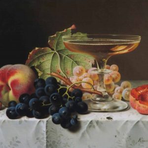 Preyer, Emilie: Fruit still life with champagne bowl