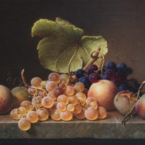 Preyer, Johann Wilhelm: Still life with grapes, 1849