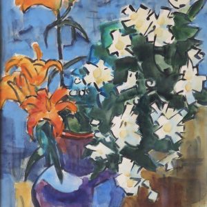 Schmidt-Rottluff, Karl: Fire lilies and jasmine, 1961