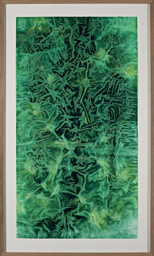 Michael Stich Lightning Series No 5 (London) 2023, Acryl auf Papier, 177 x 97 cm