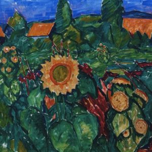 Walter Ophey: Helle Sonnenblumen, um 1915