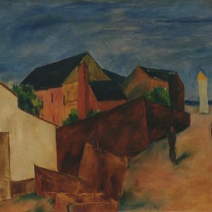 Walter Ophey: Rote Mauer. Volmerswerth, ca. 1923