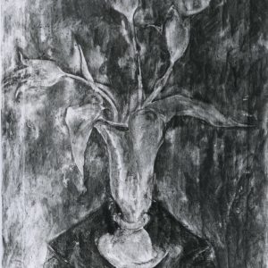 Walter Ophey: Tulpen in Vase auf Goldgrund