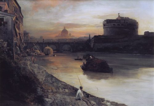 Achenbach, Oswald: View of the Castel Sant'Angelo, 1880