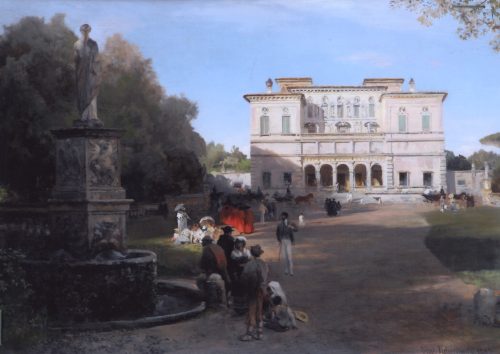 Achenbach, Oswald: In the park of Villa Borghese, 1883