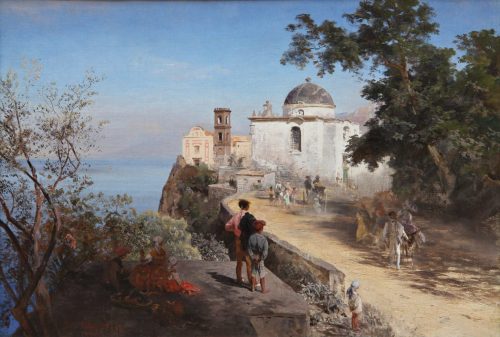 Achenbach, Oswald: Cliffs near Sorrento, 1877