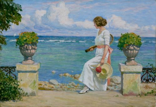 Paul Fischer: On the way to tennis, 1914
