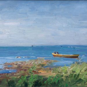 Alexander Koester: See mit kleinem Kahn, ca. 1914