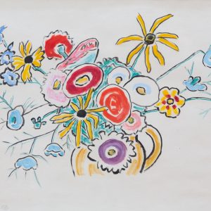 Münter, Gabriele: Bouquet of Flowers in Yellow Jug, 1956