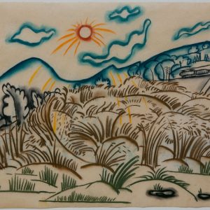 Ophey, Walter: Mountain landscape with railroad