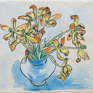 Pechstein, Max: Verblühende Tulpen, 1949