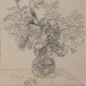 Preyer, Johann Wilhelm: Blumenstrauß in Glasvase