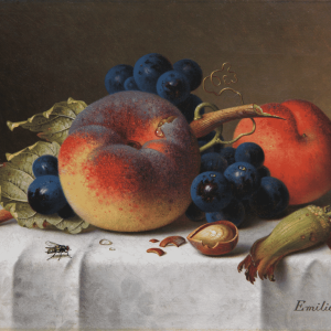 Emilie Preyer: Fruit still life with peach