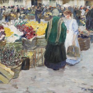 Max Stern: Blumenmarkt an der Rochuskirche